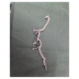 Sterling silver marked western charm bracelet,