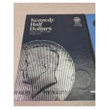 Kennedy half dollar book, silver, w/contents
