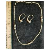 * 10k gold earrings & bracelet
