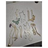 Large Necklaces gold tone