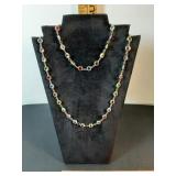 * Vtg. Austrian crystal necklace marked