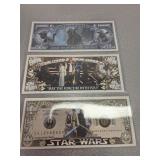 3 Star Wars million dollar notes
