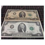 2, $2 notes Bicentennial, and 2015