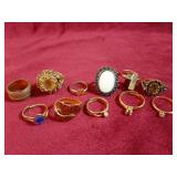* Gold tone costume rings