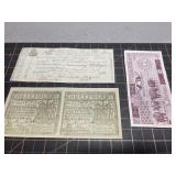 Colonial Williamsburg $1 note sand Somalia 5 note