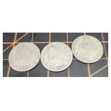 3 "V" Nickels 5 cent coins