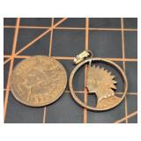 Indian cents, pendant