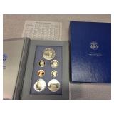 1986 Prestige proof set, 7 coins Statue of