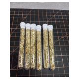 6 vials gold leaf flakes alaska 24kt