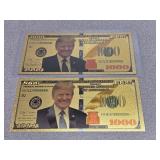 Trump 1000 gold foil novelty note