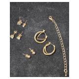 14kt yellow gold ball studs & other earrings