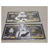 Star Wars novelty million dollar notes bills