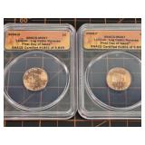 2009PD ANACS MS67 Log Cabin cent, Fist day