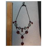 * vtg. Austrian crystal necklace marked