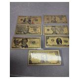 Foil US novelty notes