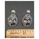 * Vtg sterling silver earrings marked