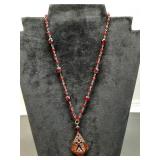 * Vtg  art deco glas Bead necklace
