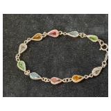 *Vintage Sterling Silver Tennis Bracelet- Marked