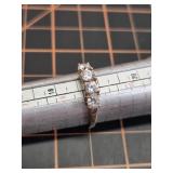 Solid 14k marked gold and gem ring 8.5