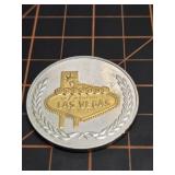 Las Vegas proof token, silver color/tone. But