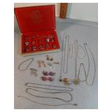 * clip Earrings,  Necklaces & jewelry case