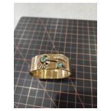 Gold filled bangle bracelet marked