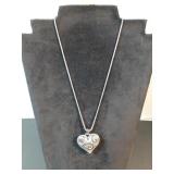 * Vtg. Brighton heart pendant necklace marked