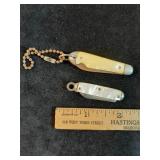 * Vtg mini folding pocket knives
