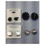 *Vtg designer earrings: Monet, West Germany