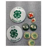 * 4-H buttons 1953 & 54