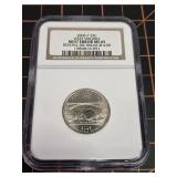 2005P NGC MS65 die break mint error W. Virginia