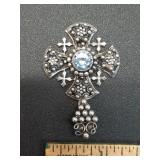 * Vtg sterling silver Jerusalem cross