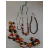 Necklaces: beads, wood beads & other