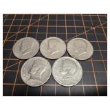 5 Kennedy half Dollars, Bicentennial
