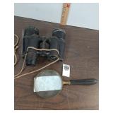Antique magnifying glass & binoculars cases