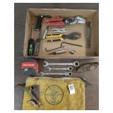 Craftsman tape, Milwaukee snips & other tools.