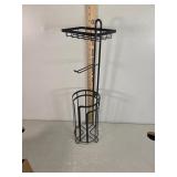 Toilet paper holder with little shelf