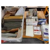 Tote w/ office hanging files, note cards