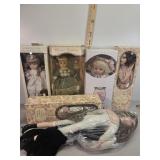 Porcelain dolls, some in box