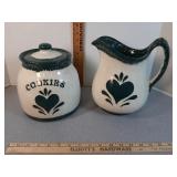 Cookie jar & pitcher