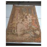 Vtg. European-style woven Jacquard wall tapestry