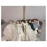 Porcelain dolls, brides+