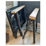 > 2 sets folding sawhorses
