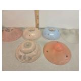 Depression style glass light fixtures