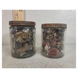 Vintage Jars with jewelry contents