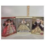 Holiday barbies In boxes