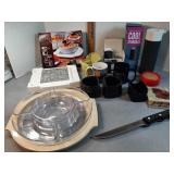 Serving tray,  hot plate & more