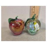 Glass art apples
