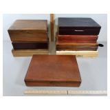 8- Silverware wooden boxes.  Empty
