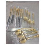 Esta Baroque Gold plated silverware